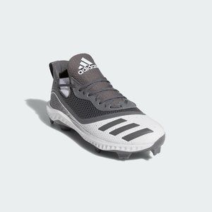 GREAT PRICE! Adidas icon V bounce BASEBALL Cleats - Gray & white- NIB
